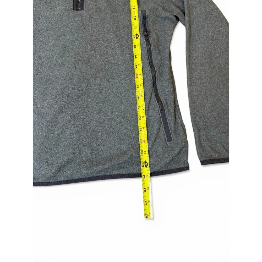 The North Face Mens Quarter Zip Fleece Pullover Gray Mock Neck Jacket Medium